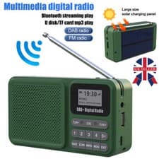 Image of Portable Radio DAB DAB+Digital FM Radio Rechargeable Battery with USB Charging