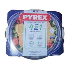Image of NEW: Pyrex 2.1L Round Glass Casserole Borosilicate Dishwasher Microwave Safe