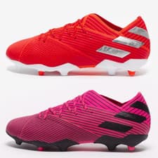 Image of adidas Nemeziz 19.1 FG Football Boots Boys Girls Red Pink SIZE 2 3 3.5 4 5 5.5