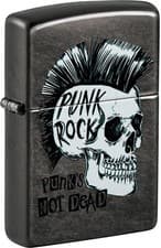 Image of Personalised Punk Rock Skull Genuine Zippo Lighter - Engraved Smoking Gift
