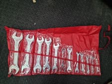Image of New Facom Set of 12 Imperial 1/4” – 1 "1/2 Double End Spanners