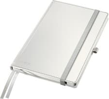 Image of Leitz Hard Cover Notebook A5 Artic White 80 Sheets Ruled with 2 Bookmarks
