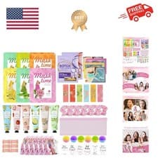 Image of 54PCS Spa Party Supplies for Girls, Spa Party Favors Include Facial Masks,Und...