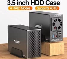 Image of HDD Case SATA RAID Storage Enclosure Dual Bay Docking Station External Box 2.5