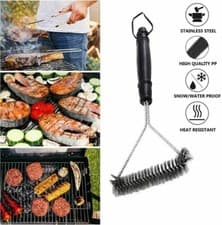 Image of BBQ Grill Brush - Heavy Duty Stainless Steel Cleaning Brush With Wire Bristles