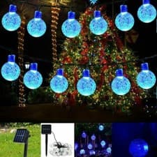 Image of LED Ball Solar Light Party Fairy Outdoor Retro Ball String Lights Patio Garden