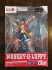 Image of One Piece Monkey D Luffy Figure 5th Anniversary Edition 2015 Figurine Bandai