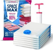 Image of Jumbo 6 Pack - SPACE MAX Premium Space Saver Vacuum Storage Bags - Save 80% More