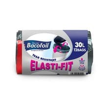 Image of Bacofoil 12 x 30L Elasti-Fit Kitchen Bin Liners