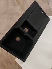 Image of Franke Urban SNK8255 1000mm Kitchen Sink 1.5 Bowl BLACK