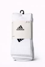 Image of Adidas White Socks Pack Of 3 8.5-10 Brand New With Tags