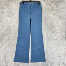 Image of Ann Taylor Pants Womens 2P Blue Twill Flare Stretch Chino Bootcut Petite