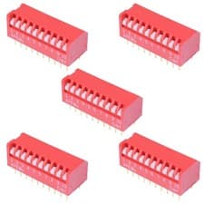 Image of 5 x DP10U APEM 10-Way Piano DIP Switch 2.54mm SPST