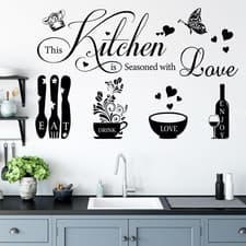 Image of Kitchen Wall Stickers Kitchen Quotes Wall Decals Kitchen Dining Room Wall Dec...