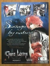 Image of Chaos Legion PS2 2003 Vintage Video Game Print Ad/Poster Official Promo Art Rare