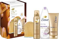 Image of Dove Time to Glow Gradual Self Tan Collection Set with a Tan Applicator