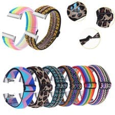 Image of Nylon Woven Elastic Replacement Watch Strap Band For Fitbit Charge 6 5 4 3 2 SE