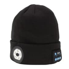 Image of Draper Smart Wireless Rechargeable Beanie With Led Head Torch Black - 28346