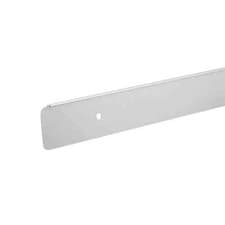 Image of UNIKA 30mm Aluminium Kitchen Worktop Trim 630mm Silver 6mm Radius End Cap