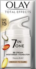 Image of Olay Total Effects BB Cream SPF15 50ml Medium to Dark 7in1 Moisturiser Vitamin C