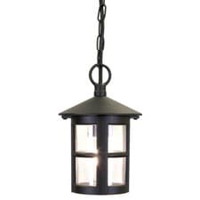 Image of IP43 1 Bulb Chain Lantern Light Black LED E27 100W Bulb External d00203