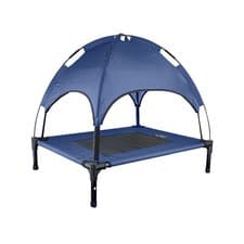 Image of Elevated Raised Dog Bed Pet with Roof Canopy Available in Medium, Large & XL