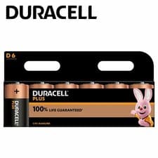 Image of Duracell Plus D Alkaline Batteries 1.5V LR20 Battery Pack Size of 6