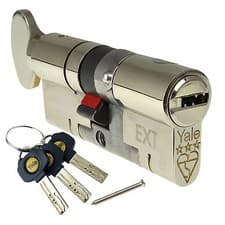 Image of Yale Door Lock Cylinder Thumbturn Platinum Euro TS007 3 * Star Anti Snap Barrel