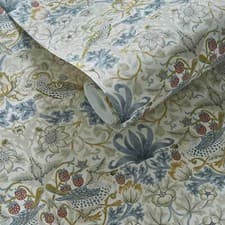 Image of William Morris Designs STRAWBERRY THIEF Wallpaper 10 Meter Roll - FREE POST