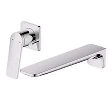 Image of Bathstore Aero Wall Mounted Basin Mixer Tap Chrome.Solid brass