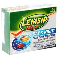 Image of Lemsip Max Day & Night Cold and Flu Relief Pack of 6 x 16 Capsules