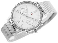 Image of NEW GENUINE TOMMY HILFIGER LADIES WATCH 1782301 SILVER MESH STRAP - 2 Y WARRANTY