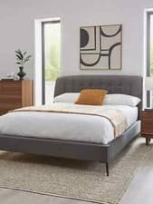 Image of Very Home Ketrina Fabric King Size Bed Frame Grey RRP 399.99