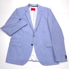 Image of Hugo Boss Arti-232x Suit Jacket Mens 44R Extra Slim Fit Open Blue Wool Blazer