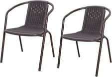 Image of Brown Rattan Outdoor Patio Chairs, Rattan Garden Chairs, Black Rattan Furniture