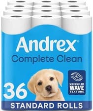 Image of Andrex Complete Clean - Toilet Rolls 4 x 9 Pack (36 Rolls) Fast Free Delivery!