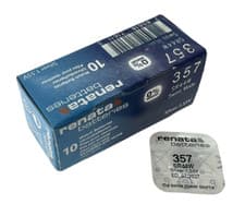 Image of Wholesale 10 x Renata 357 Silver Oxide SR44W Single Replacement Batteries.