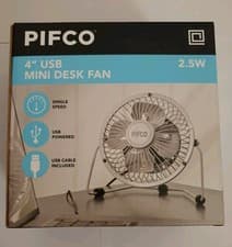 Image of Pifco 4" USB Mini Desk Fan Novelty Christmas Gifts
