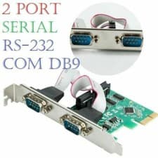 Image of PCI Express Pcie PCI-E 2-Port Serial RS-232 RS232 COM DB9 Card Adapter Converter