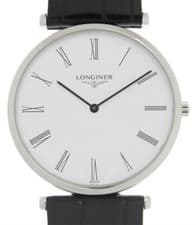 Image of Longines La Grande Classique Steel Leather Quartz Womens Watch L4.709.4.21.2