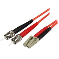 Image of StarTech.com 1m Fiber Optic Cable - Multimode Duplex 50/125 - LSZH - LC/ST - OM2