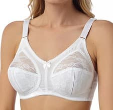 Image of B1 Marlon Ladies White Firm Control Non Wired Non Padded Bra UK Sizes 36-44 B-F