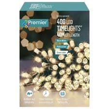 Image of Premier 400 LED Battery Multi-Action Christmas Tree Lights Timer - WARM WHITE