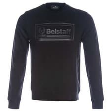 Image of Belstaff Mens Sweatshirt Logo Chest Logo Black Small RRP £140