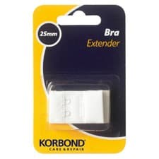 Image of KORBOND Double Hook Bra Extender Extension 25mm WHITE - Machine Washable 110100