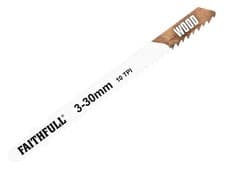 Image of Faithfull - Jigsaw Blades T Shank For Wood T101B (Pack 5) -