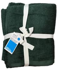 Image of Target Green Bath Towel Essentials Set 2 NWT Antimicrobial 100% Cotton 30x52 in
