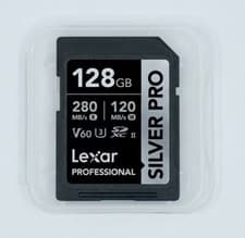 Image of Lexar Professional  Silver Pro 128GB SDHC SDXC UHS-II V60 SD Memory Card