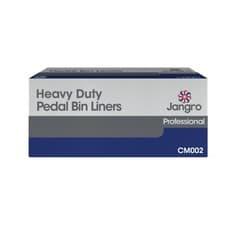 Image of Jangro White Pedal Bin Liners Heavy Duty 11"x19"x19" (Box of 1000)