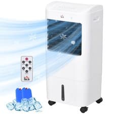 Image of HOMCOM Portable Air Cooler with Humidifier, Remote, Oscillation, White